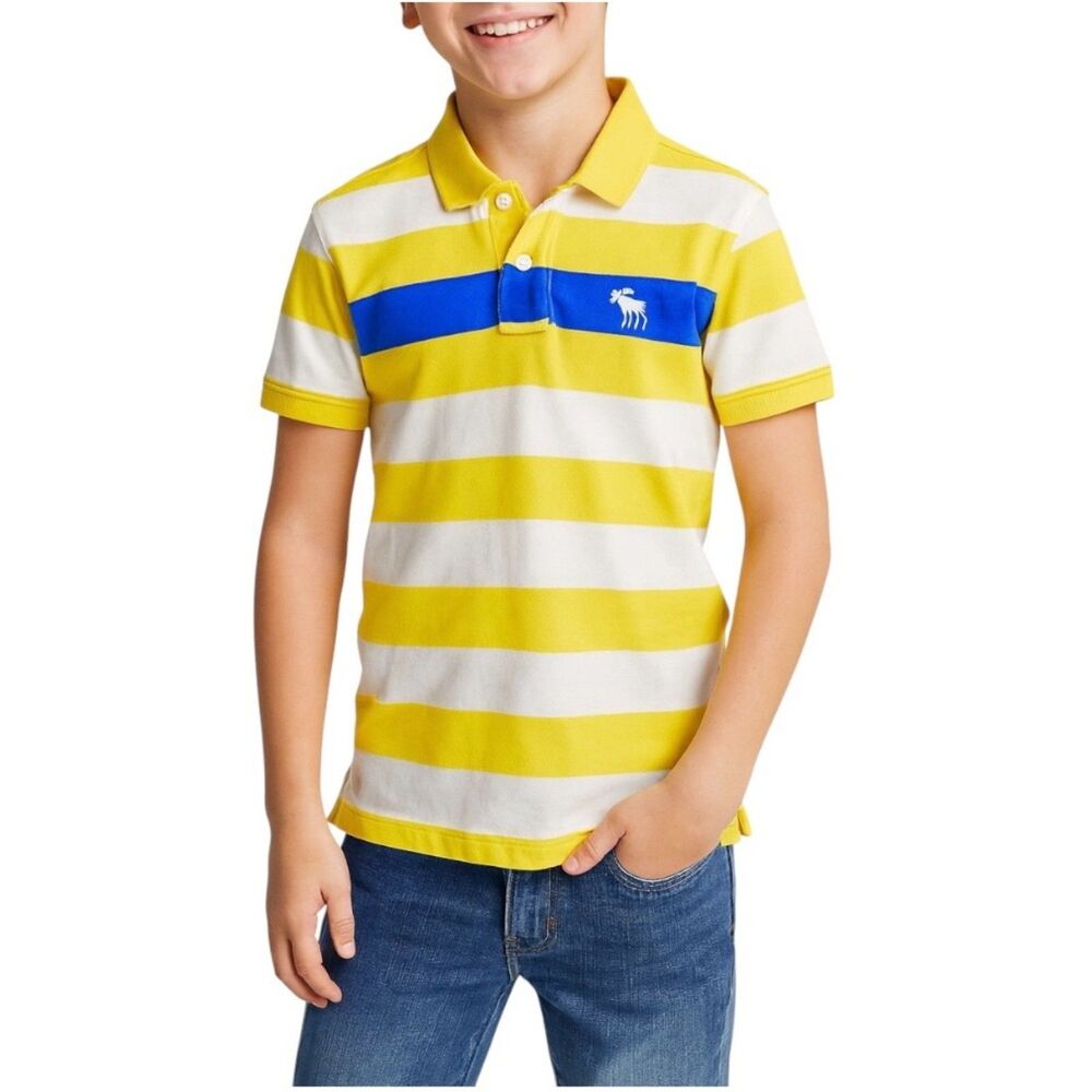 Abercrombie Kids Boys' Icon Pique Short Sleeve Polo Shirt | Medium